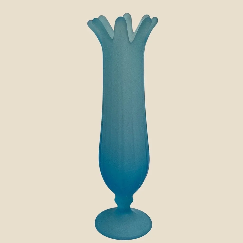 Westmoreland Satin Glass Finger Vase Home Decor 10.5